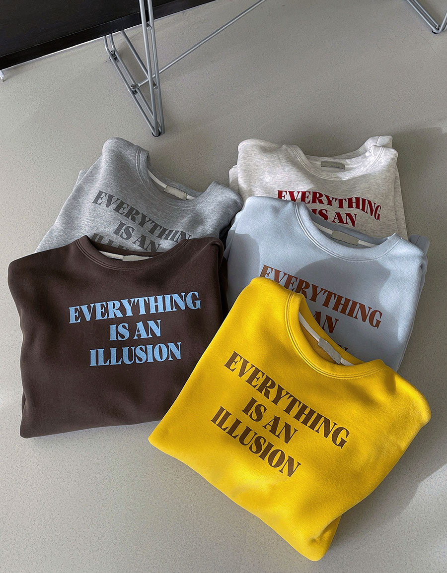 內刷毛撞色字母大學T*5色