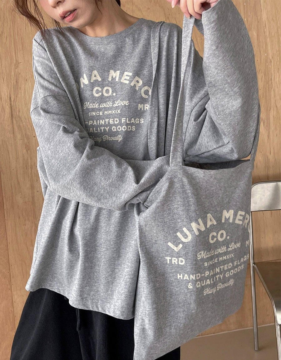 附包LUNA MERC字母長袖T*4色