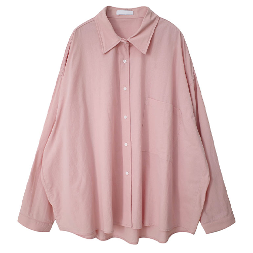 寬大感口袋棉質襯衫*4色