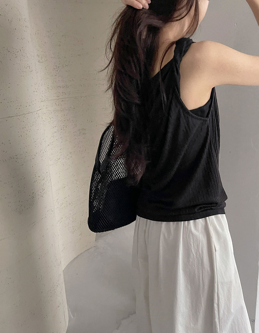 扭結坑紋針織背心*3色