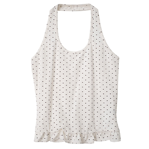 點點小荷葉繞脖背心*1色