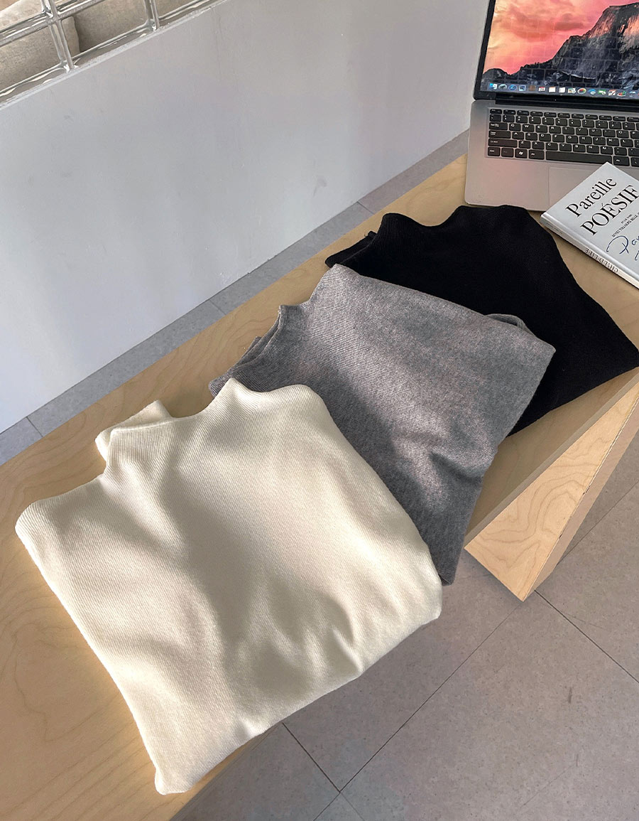 連立領基礎針織上衣*3色