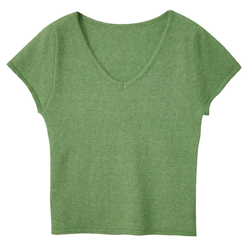 澎柔感V領短袖針織上衣*7色