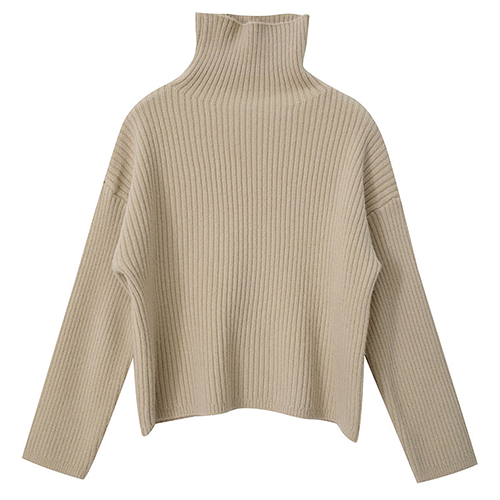 高領坑紋短版毛衣*5色