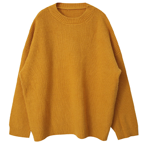 彩色鬆餅格寬大感毛衣*10色