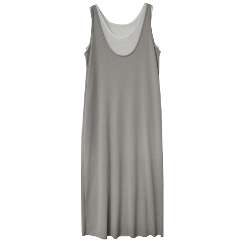 兩件式U領棉質背心長洋*3色