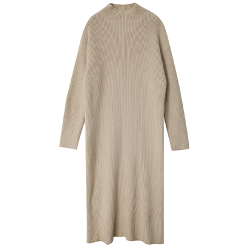 後開衩立領毛衣長洋*3色