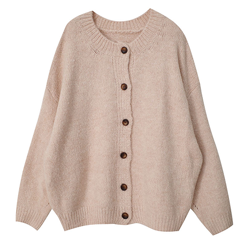 厚蓬鬆圓領毛衣外套*4色