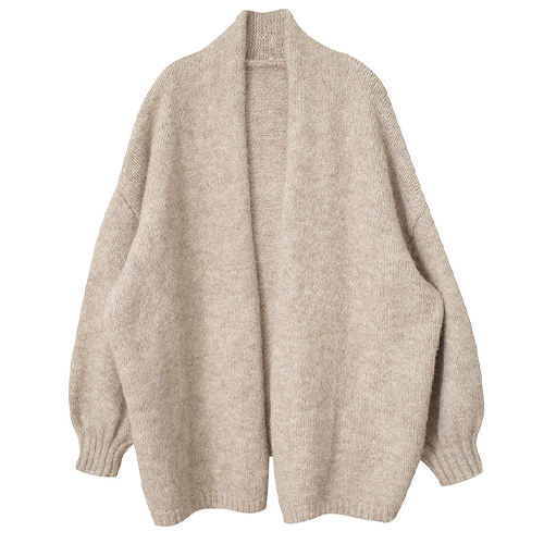 開襟澎袖毛衣外套*4色