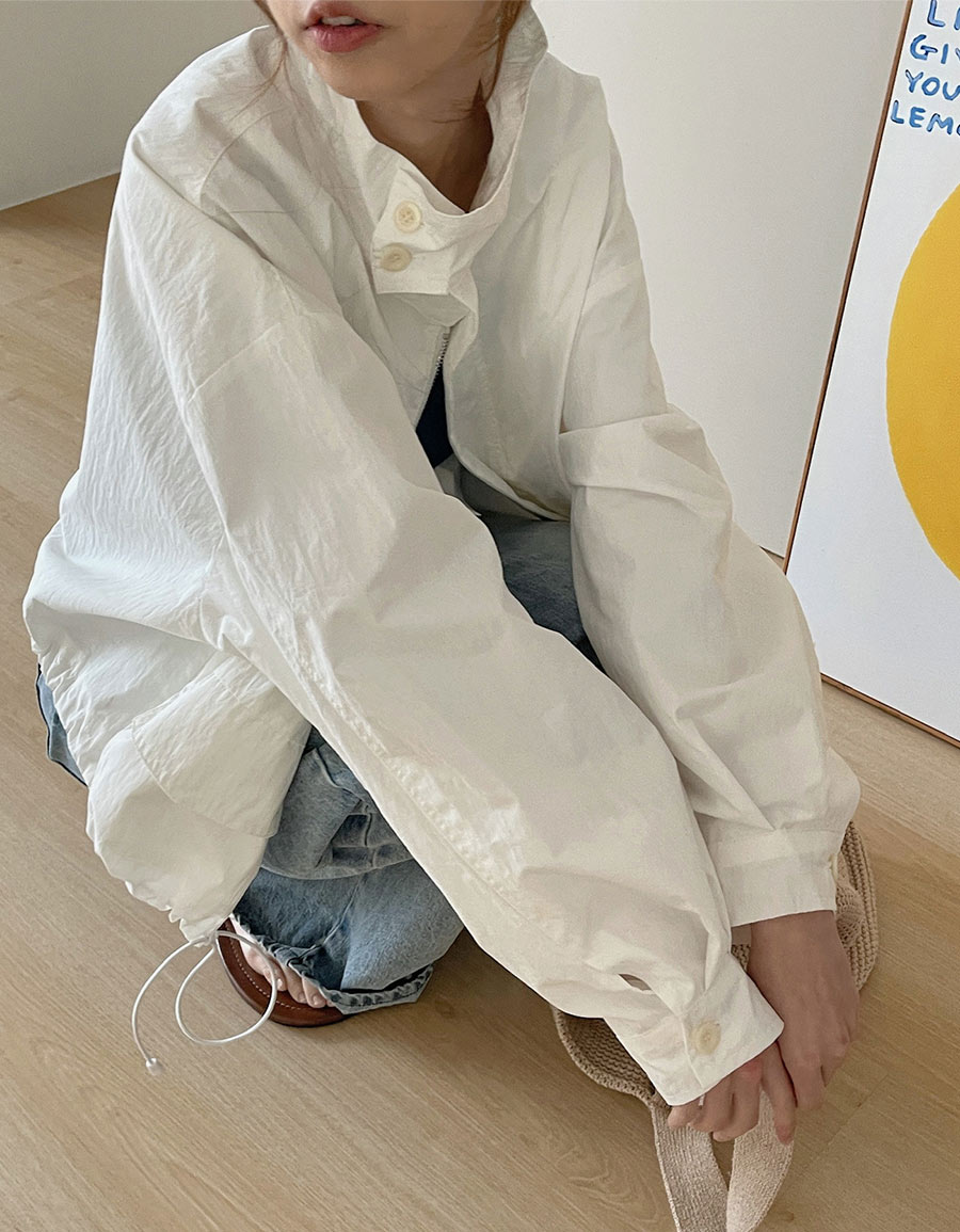 下抽繩休閒短版外套*3色
