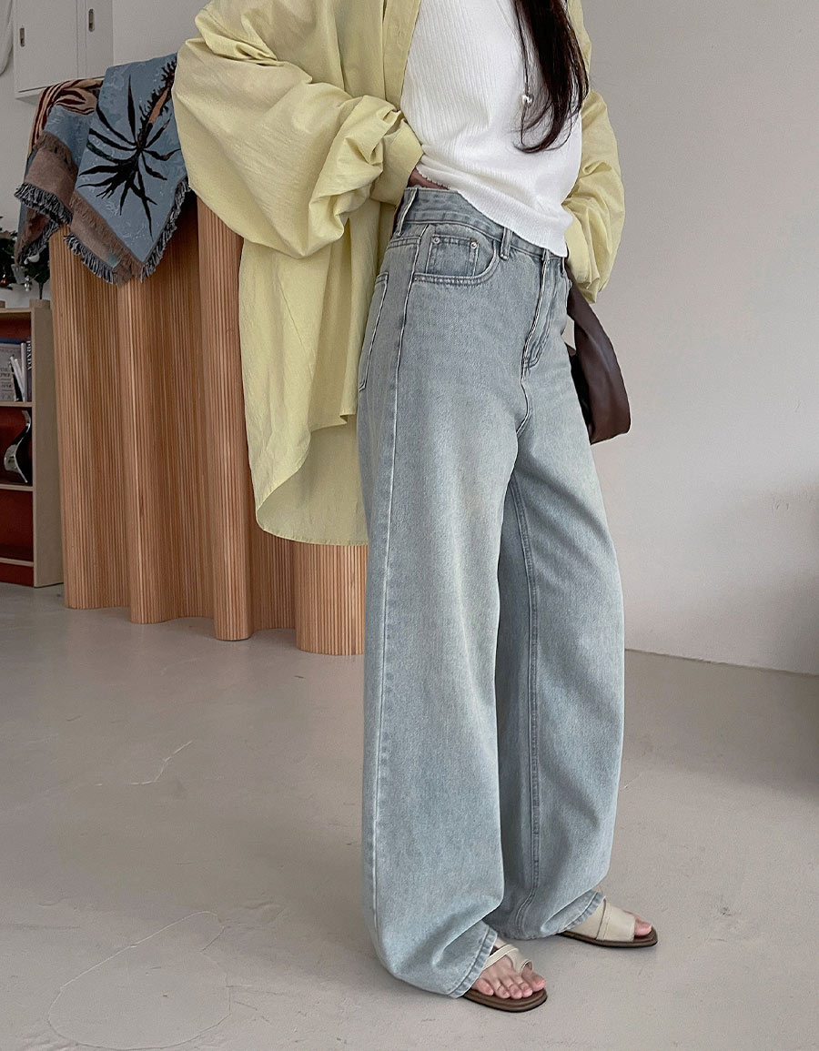 洗舊感直筒牛仔褲*2色