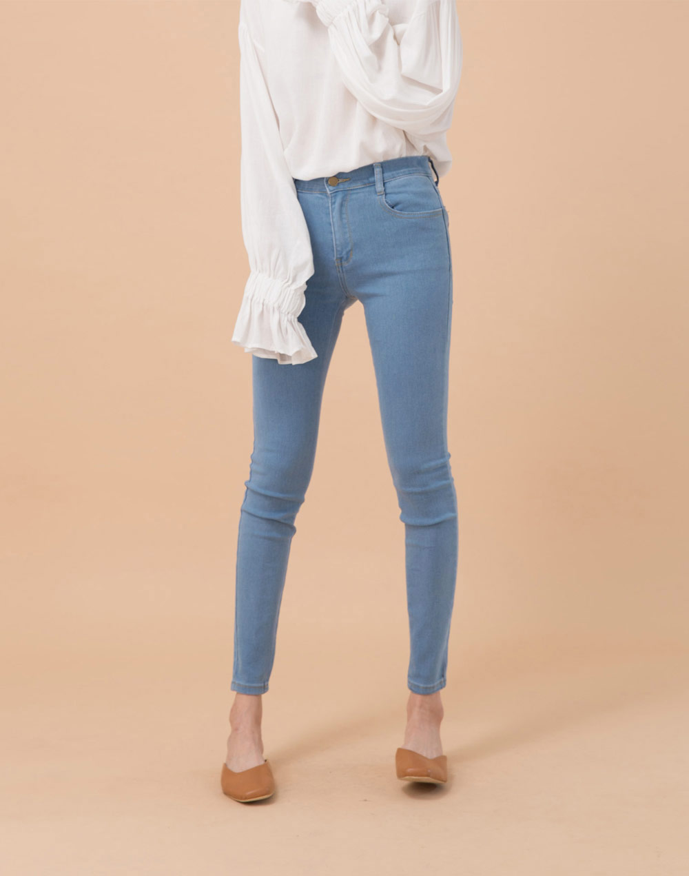 窄口弹性牛仔裤*1色