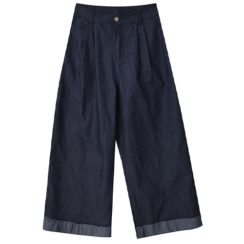 大反摺中線直紋寬褲*1色