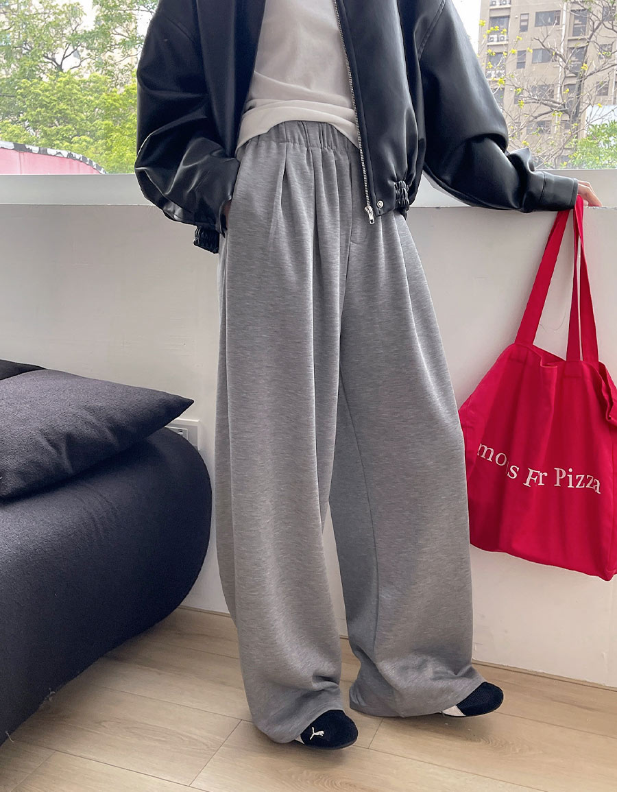 涼感滑料棉質寬褲*2色