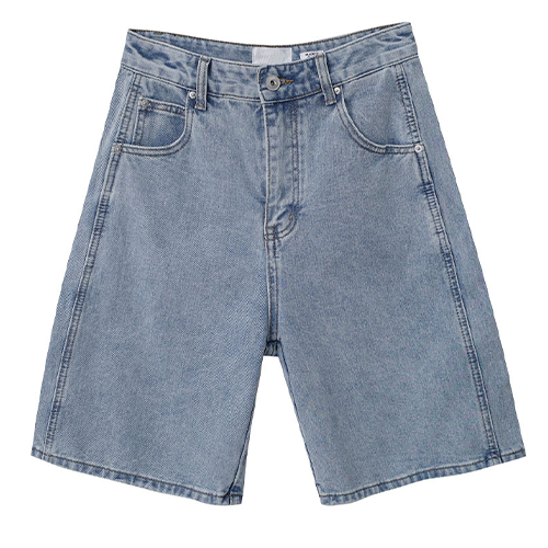 黑標水洗五分牛仔短褲*1色