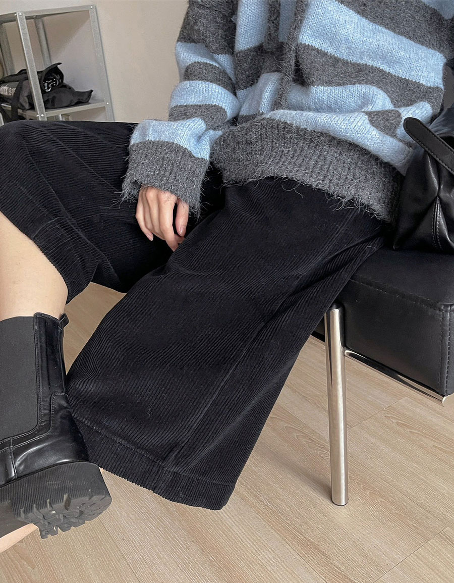 內磨毛燈芯絨七分褲*2色