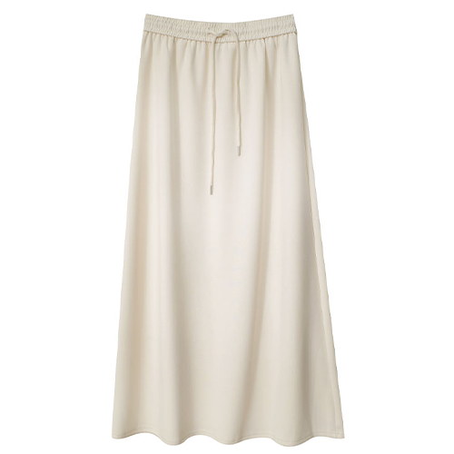 腰抽繩涼感棉質長裙*3色