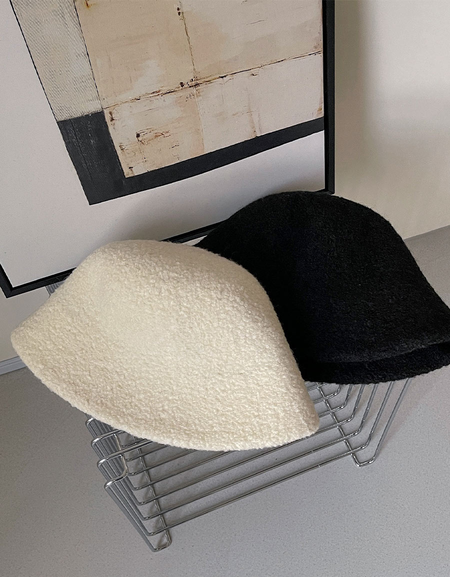 羊羔毛鐘型盆帽*2色